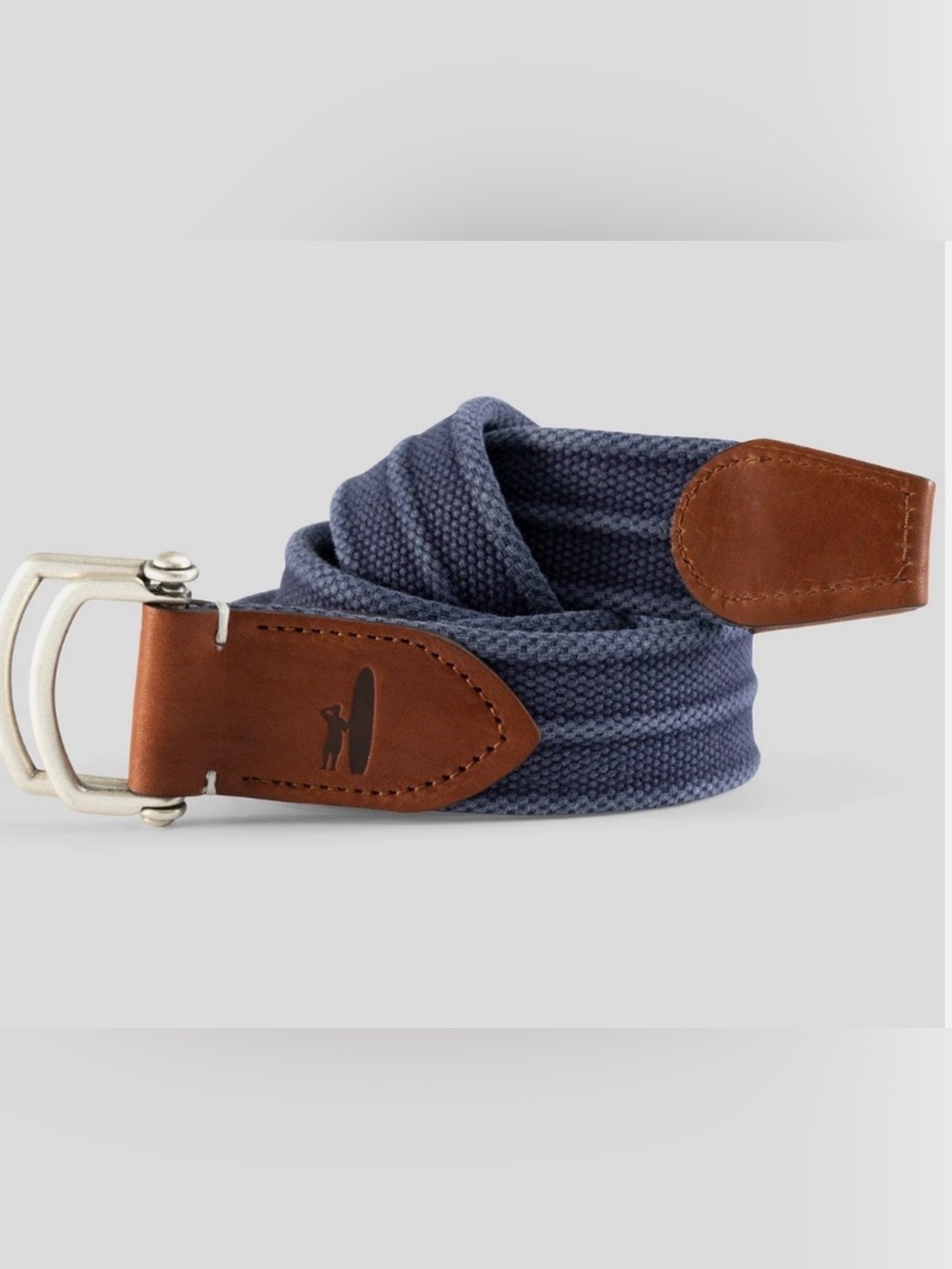 NEW JOHNNIE-O MENS DUSK BLUE BRENTWOOD WASHED CANVAS D-RING BELT GOLF SZ XXL
